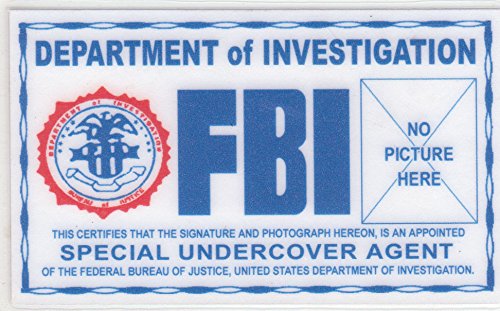 0097036641673 - FBI UNDERCOVER FUN FAKE ID LICENSE
