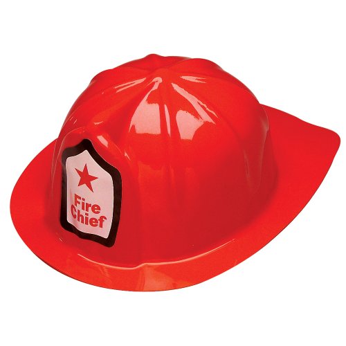 0097138654458 - FIREFIGHTER CHIEF HAT PLASTIC CHILD (SET OF 12)