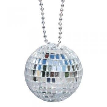 0097138702104 - DISCO BALL WITH CHAIN NECKLACE, CASE OF 12