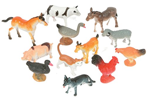 0097138707031 - PLASTIC FARM ANIMALS (VARIOUS - COLOR MAY VARY) PARTY ACCESSORY