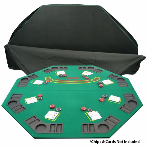 0971475321023 - TRADEMARK POKER DELUXE SOLID WOOD POKER AND BLACKJACK TABLE TOP WITH CASE