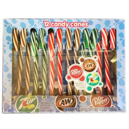 0971896569523 - FRANKFORD SODA CANDY CANES 6 OZ! 12 CANDY CANES ASSORTED SODA FLAVORS! 3 FLAVORS, DR. PEPPER, A&W AND 7UP! FREE OF MAJOR ALLERGENS! SWEET AND TASTY CANDY CANES!