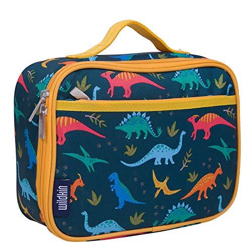 0097277330909 - WILDKIN KIDS INSULATED LUNCH BOX BAG FOR BOYS AND GIRLS, PERFECT SIZE FOR PACKING HOT OR COLD SNACKS FOR SCHOOL AND TRAVEL, MEASURES 9.75 X 7 X 3.25 INCHES, BPA-FREE, OLIVE KIDS (JURASSIC GIANTS)