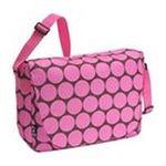 0097277380850 - WILDKIN CARRYING CASE (MESSENGER) FOR 17 NOTEBOOK - BIG DOTS PINK - FABRIC