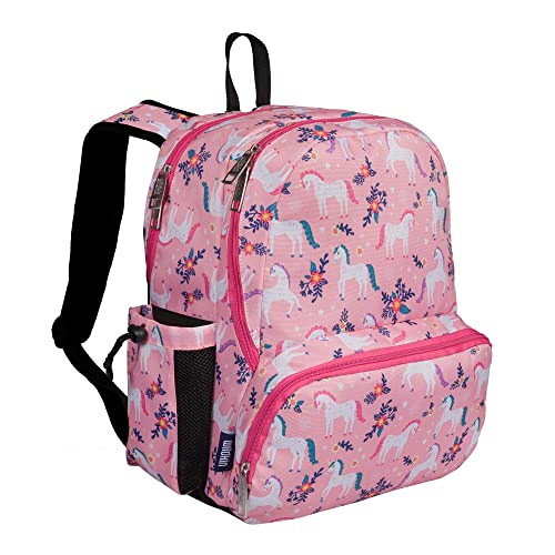 0097277790918 - WILDKIN 17-INCH KIDS BACKPACK FOR BOYS & GIRLS, PERFECT FOR LATE ELEMENTARY SCHOOL BACKPACK, FEATURES THREE ZIPPERED COMPARTMENT, IDEAL SIZE FOR SCHOOL & TRAVEL BACKPACKS (MAGICAL UNICORNS)
