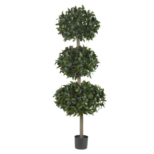 0097367162120 - NEARLY NATURAL 5313 SWEET BAY TRIPLE BALL TREE, 69-INCH, GREEN