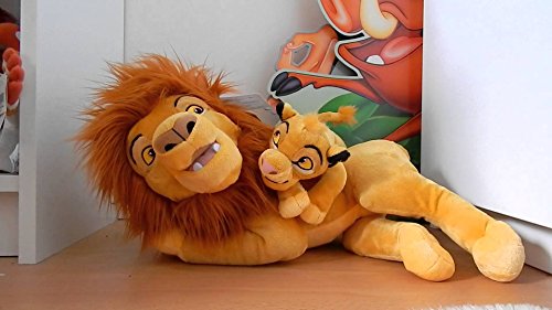0975477400007 - DISNEY PARKS LION KING MUFASA AND BABY SIMBA 15 INCH PLUSH DOLL NEW