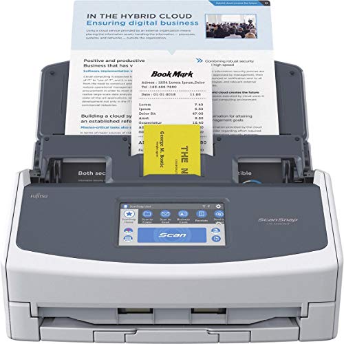 0097564311819 - FUJITSU SCANSNAP IX1600 DELUXE COLOR DUPLEX DOCUMENT SCANNER WITH ADOBE ACROBAT PRO DC FOR MAC AND PC, WHITE
