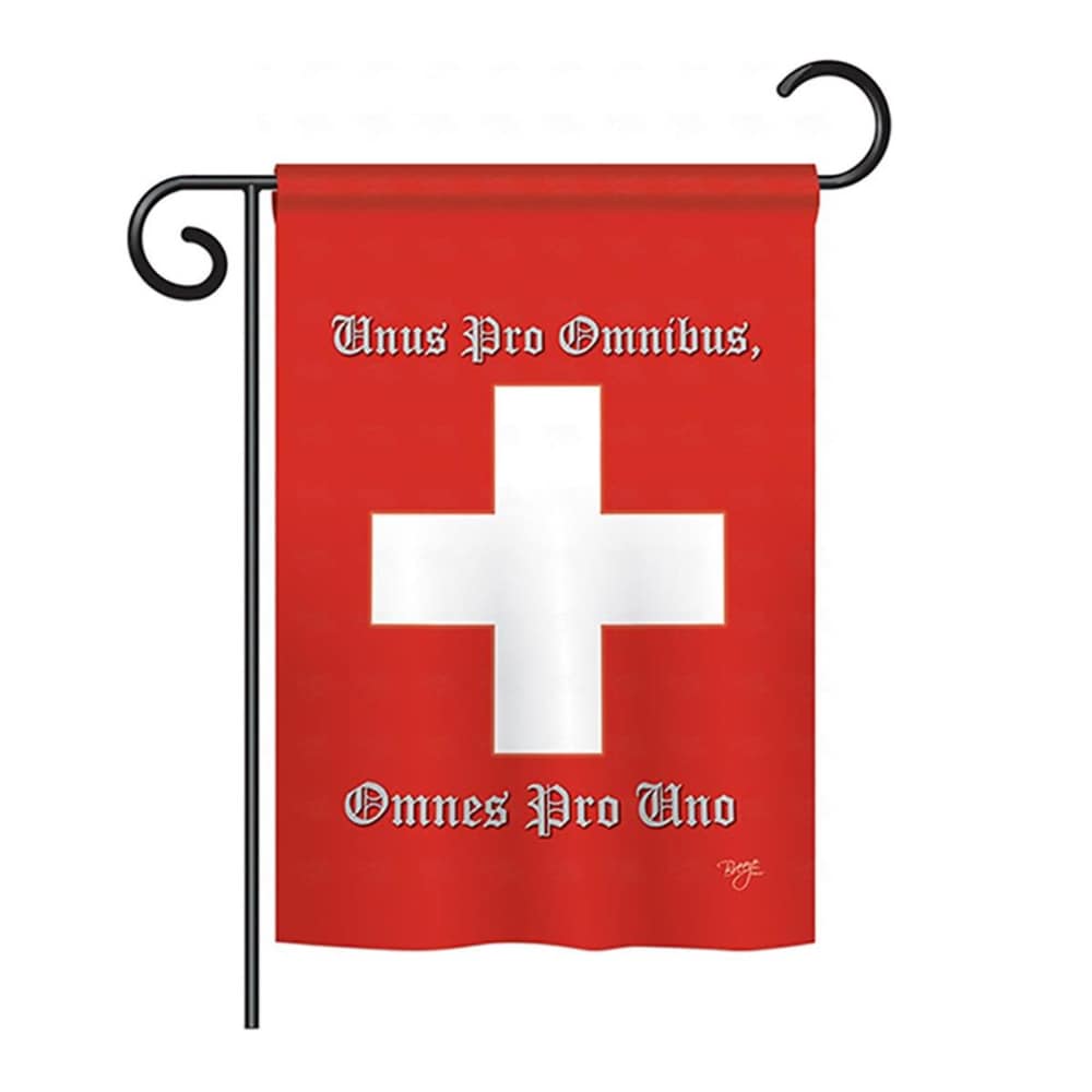 0009765278600 - BREEZE DECOR BD-CY-GS-108099-IP-BO-D-US13-BD 13 X 18.5 IN. SWISS FLAGS OF THE WORLD NATIONALI