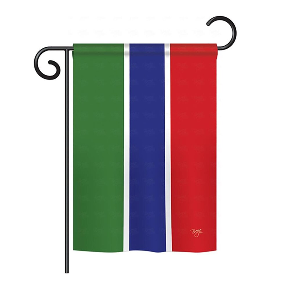 0009765278679 - BREEZE DECOR BD-CY-GS-108366-IP-BO-D-US15-BD 13 X 18.5 IN. GAMBIA FLAGS OF THE WORLD NATIONAL