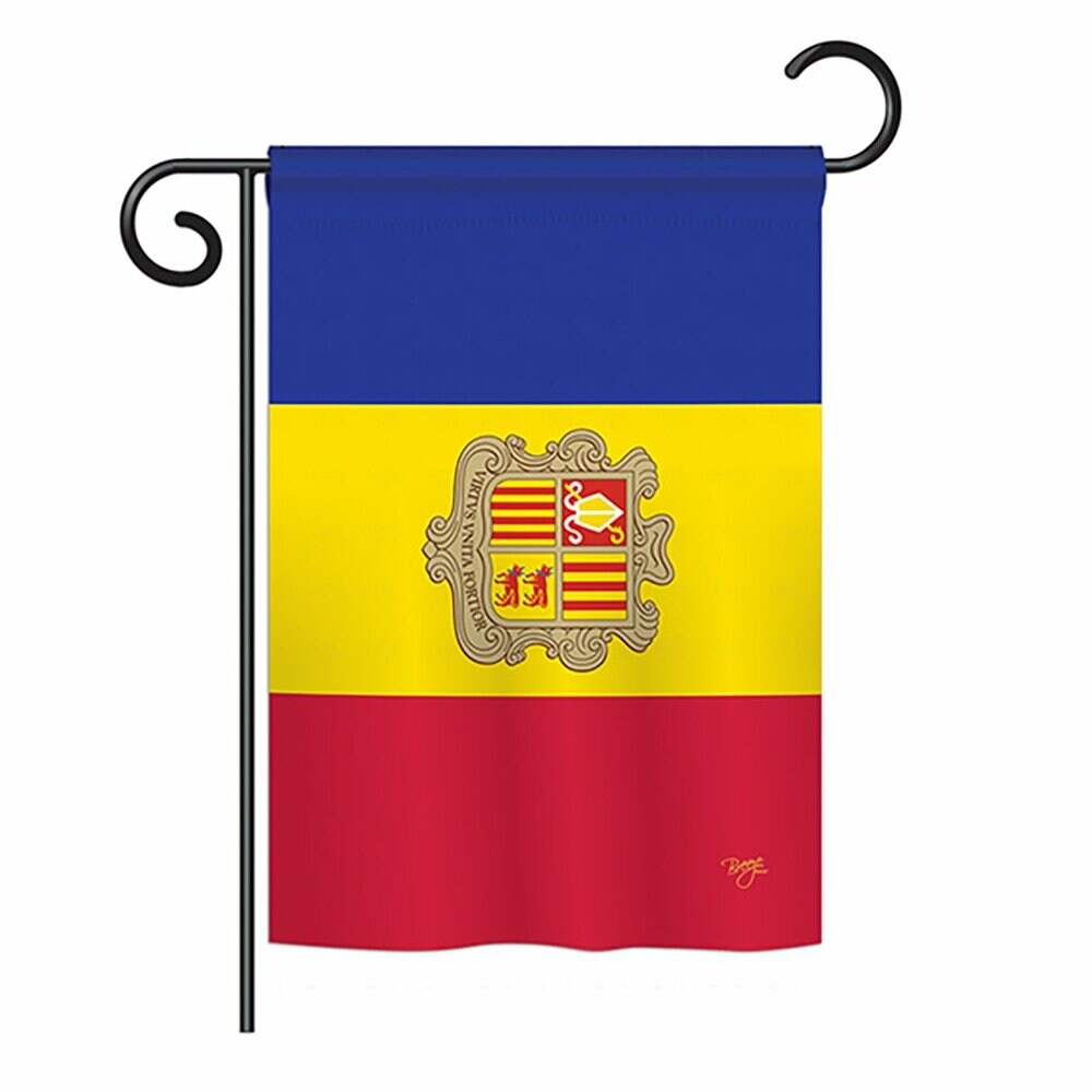 0009765278792 - BREEZE DECOR BD-CY-GS-108319-IP-BO-D-US15-BD 13 X 18.5 IN. ANDORRA FLAGS OF THE WORLD NATIONA