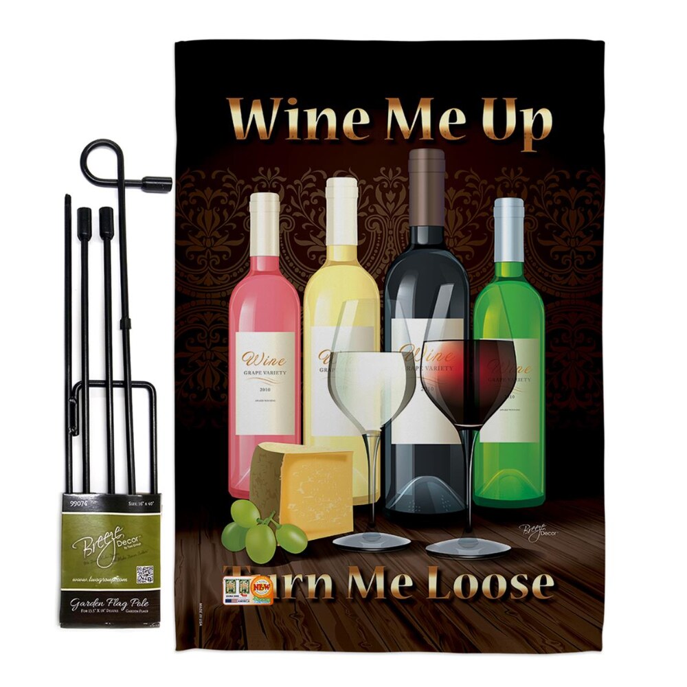 0009765279133 - BREEZE DECOR BD-WI-GS-117030-IP-BO-D-US13-BD 13 X 18.5 IN. WINE ME UP, TURN LOOSE HAPPY HOUR