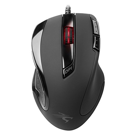 9771511035201 - SENTEY APHELION GS-3520 3400 DPI USB 2.0 GAMING MOUSE WITH 7 BUTTONS, DPI SELECTOR, 4 DPI LEVELS, 3D WHEELS, HARD CASE BOX, MOUSE POUCH & 1.8 METERS (6-FEET) CABLE - MATTE BLACK