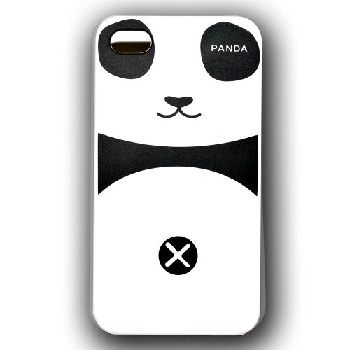 9781182702289 - PANDA CASE HARD CASE COVER FOR APPLE IPHONE4 4G - EC00019BLACK + FREE SCREEN PROTECTOR