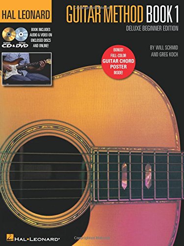9781495056598 - HAL LEONARD GUITAR METHOD - BOOK 1, DELUXE BEGINNER EDITION: INCLUDES AUDIO & VIDEO ON DISCS AND ONLINE PLUS GUITAR CHORD POSTER