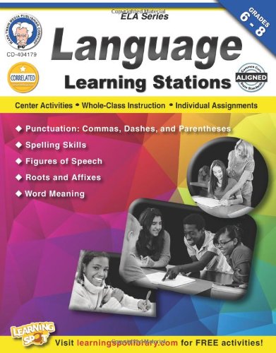 9781622230013 - LANGUAGE LEARNING STATIONS, GRADES 6 - 8 (ELA)