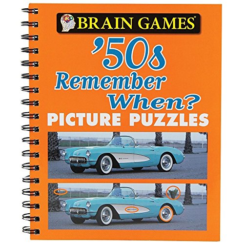 9781680220346 - BRAIN GAMES 50S REMEMBER WHEN VINTAGE PICTURE PUZZLES BOOK FIND DIFFERENCES