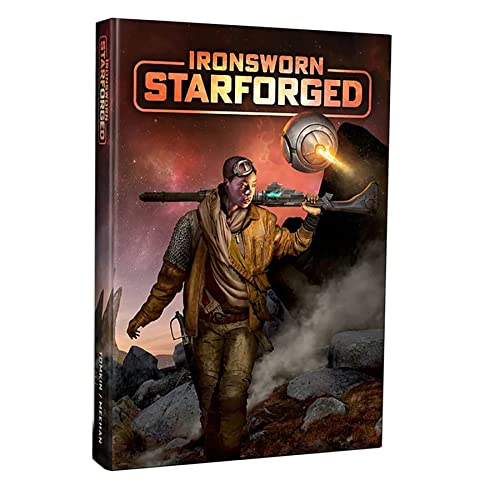 9781802810493 - IRONSWORN: STARFORGED - DELUXE EDITION RULEBOOK - HARDCOVER RPG BOOK, STANDALONE ADVENTURE, HUMAN CENTRIC, SCIENCE FICTION, 3 MODES OF PLAY (GUIDED, CO-OP, SOLO), 404 PAGES, COLORFUL ILLUSTRATIONS