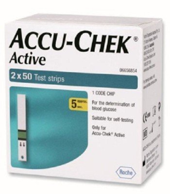 9782687178609 - ACCU-CHEK 100 (50X2) TEST STRIPS FOR ACTIVE GLUCOMETER(BLUE)
