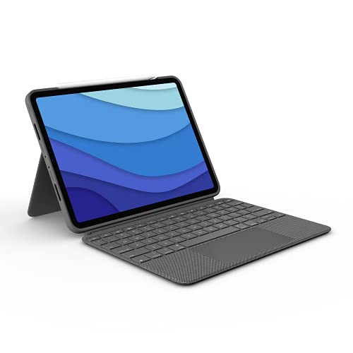 0097855166180 - LOGITECH COMBO TOUCH IPAD PRO 11 (1ST, 2ND, AND 3RD GENERATION) KEYBOARD CASE - DETACHABLE BACKLIT KEYBOARD WITH KICKSTAND, CLICK-ANYWHERE TRACKPAD, SMART CONNECTOR - OXFORD GRAY