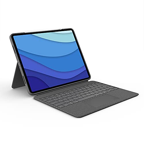 0097855166203 - LOGITECH COMBO TOUCH IPAD PRO 12.9-INCH (5TH GENERATION) KEYBOARD CASE - DETACHABLE BACKLIT KEYBOARD WITH KICKSTAND, CLICK-ANYWHERE TRACKPAD, SMART CONNECTOR - OXFORD GREY