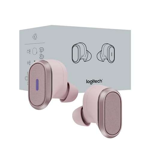 0097855166609 - LOGITECH ZONE TRUE WIRELESS BLUETOOTH NOISE CANCELING EARBUDS WITH MICROPHONE, HYBRID ANC, TRANSPARENCY MODE, CERTIFIED FOR MICROSOFT TEAMS, ZOOM, GOOGLE MEET, GOOGLE VOICE - ROSE