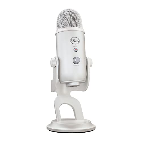 0097855180919 - LOGITECH BLUE YETI PREMIUM USB GAMING MICROPHONE FOR STREAMING, BLUE VO!CE SOFTWARE, PC, PODCAST, STUDIO, COMPUTER MIC, EXCLUSIVE STREAMLABS THEMES, SPECIAL EDITION FINISH - WHITE MIST