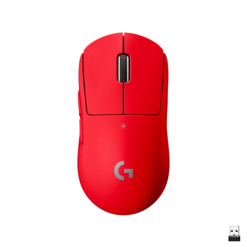 0097855181404 - LOGITECH G PRO X SUPERLIGHT WIRELESS GAMING MOUSE, ULTRA-LIGHTWEIGHT, HERO 25K SENSOR, 25,600 DPI, 5 PROGRAMMABLE BUTTONS, LONG BATTERY LIFE, COMPATIBLE WITH PC / MAC - RED