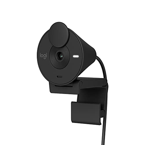 0097855181503 - LOGITECH BRIO 301 FULL HD WEBCAM WITH PRIVACY SHUTTER, NOISE REDUCTION MICROPHONE, USB-C, CERTIFIED FOR ZOOM, MICROSOFT TEAMS, GOOGLE MEET, AUTO LIGHT CORRECTION - BLACK