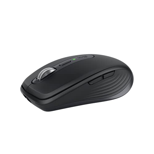 0097855184009 - LOGITECH MX ANYWHERE 3S COMPACT WIRELESS MOUSE, FAST SCROLLING, 8K DPI ANY-SURFACE TRACKING, QUIET CLICKS, PROGRAMMABLE BUTTONS, USB C, BLUETOOTH, WINDOWS PC, LINUX, CHROME, MAC - GRAPHITE