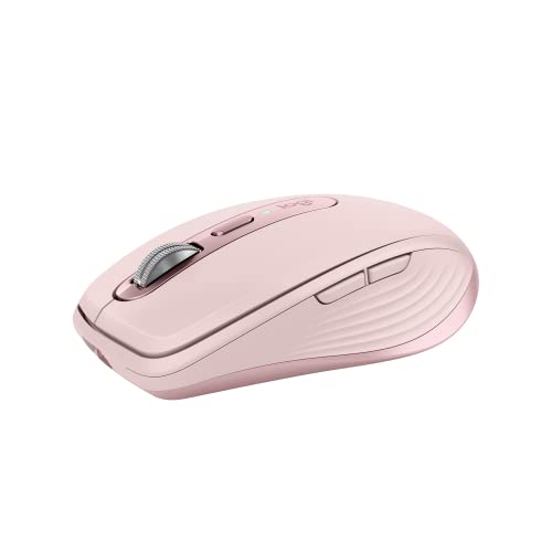 0097855184023 - LOGITECH MX ANYWHERE 3S COMPACT WIRELESS MOUSE, FAST SCROLLING, 8K DPI ANY-SURFACE TRACKING, QUIET CLICKS, PROGRAMMABLE BUTTONS, USB C, BLUETOOTH, WINDOWS PC, LINUX, CHROME, MAC - ROSE