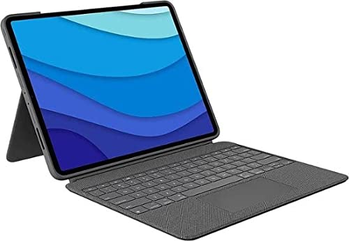 0097855185341 - LOGITECH COMBO TOUCH IPAD PRO 12.9-INCH (5TH GEN - 2021) KEYBOARD CASE - DETACHABLE BACKLIT KEYBOARD WITH KICKSTAND, CLICK-ANYWHERE TRACKPAD, SMART CONNECTOR - GREY; USALAYOUT