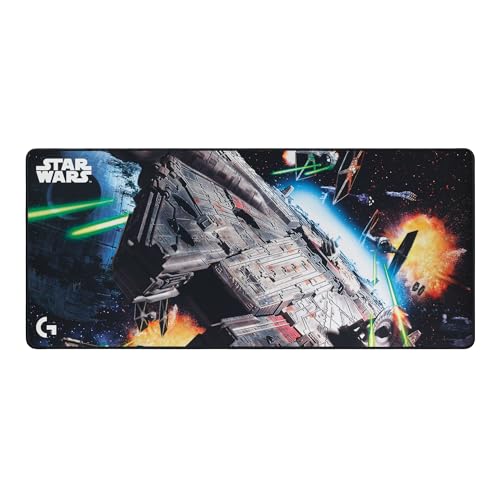 0097855189318 - LOGITECH G840 EXTRA LARGE GAMING MOUSE PAD, OPTIMIZED FOR GAMING SENSORS, MODERATE SURFACE FRICTION, NON-SLIP MOUSE MAT, MAC AND PC GAMING ACCESSORIES, 900 X 400 X 3 MM - MILLENIUM FALCON