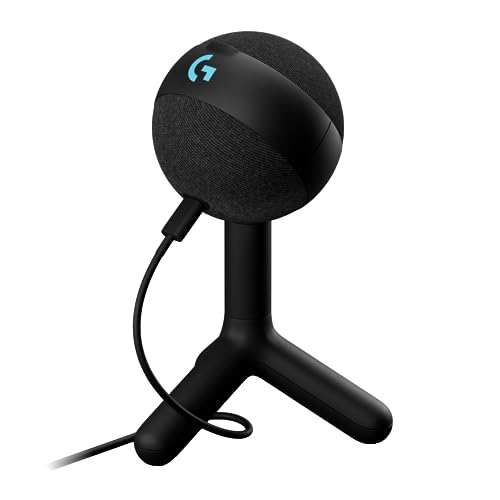 0097855189455 - LOGITECH G YETI ORB CONDENSER RGB GAMING MICROPHONE WITH LIGHTSYNC, USB MIC FOR STREAMING, CARDIOID, USB PLUG AND PLAY FOR PC/MAC - BLACK