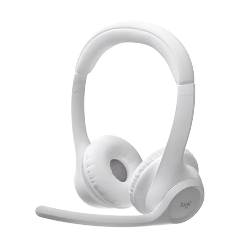 0097855193681 - LOGITECH ZONE 300 WIRELESS BLUETOOTH HEADSET WITH NOISE-CANCELING MICROPHONE, COMPATIBLE WITH WINDOWS, MAC, CHROME, LINUX, IOS, IPADOS, ANDROID – OFF-WHITE