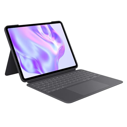 0097855197108 - LOGITECH COMBO TOUCH IPAD PRO 13-INCH (M4) KEYBOARD CASE - DETACHABLE BACKLIT KEYBOARD WITH KICKSTAND, COMFORTABLE TYPING, MULTI-USE MODE - MIDNIGHT BLACK