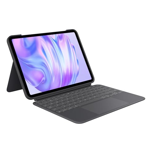 0097855197115 - LOGITECH COMBO TOUCH IPAD PRO 11-INCH (M4) KEYBOARD CASE - DETACHABLE BACKLIT KEYBOARD WITH KICKSTAND, COMFORTABLE TYPING, MULTI-USE MODE - MIDNIGHT BLACK