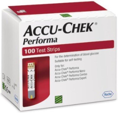 9786335450895 - ACCU-CHEK PERFORMA STRIPS 100 TESTS GLUCOMETER(WHITE, RED)