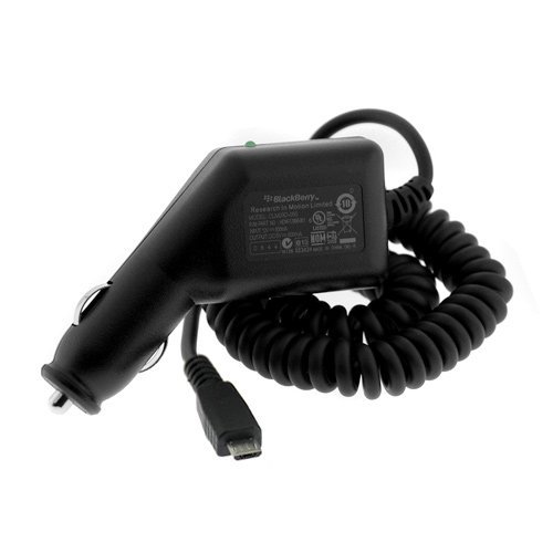 9788199907546 - OFFICIAL ANGLED / BENT STYLE OEM CAR CHARGER FOR BLACKBERRY 9630 TOUR PHONE! ORIGINAL EQUIPMENT AND MANUFACTURER (DC 12 VOLT)