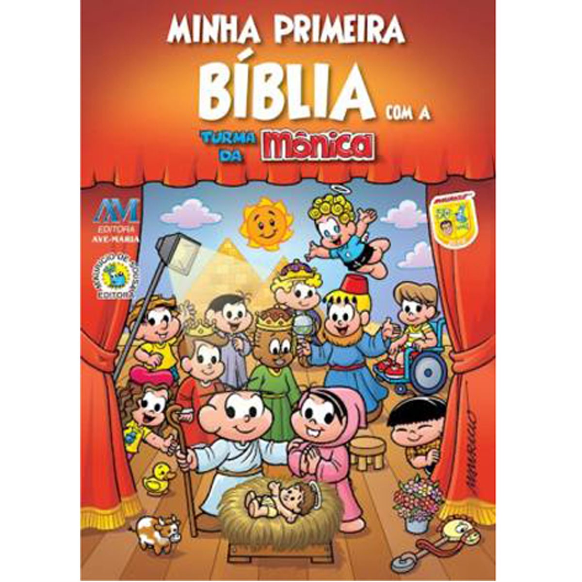 9788527613323 - MINHA PRIMEIRA BIBLIA COM A TURMA DA MONICA 200G EDITORA AVE MARIA