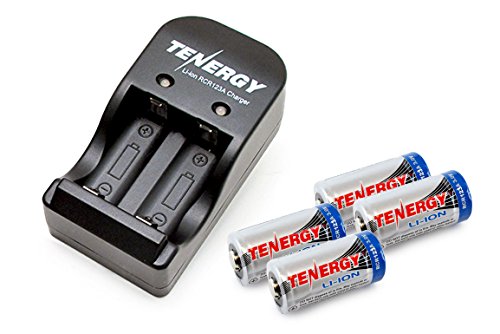 9789575871970 - KITS: 4 TENERGY RCR123A 3.0V 600MAH RECHARGEABLE LI-ION PROTECTED BATTERIES WITH A SMART CHARGER