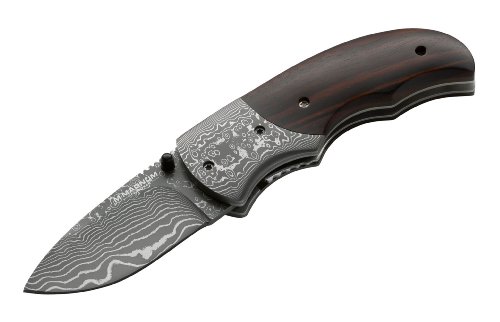 0097914435448 - BOKER 01MB178DAM MAGNUM DAMASCUS STUBBY POCKET KNIFE WITH 2 3/8 IN. BLADE, BROWN