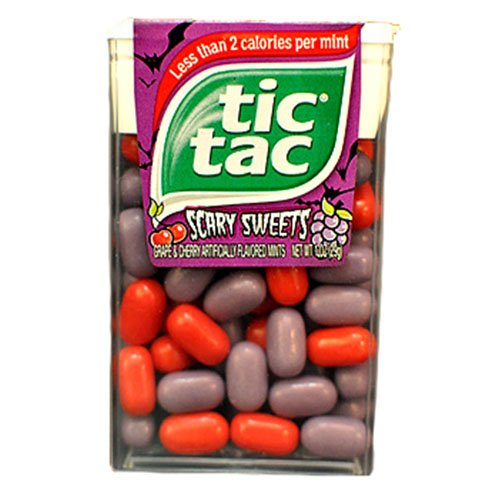 0009800001040 - TIC TAC SCARY SWEETS GRAPE AND CHERRY FLAVORED MINTS