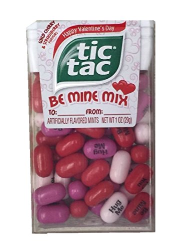 0009800001149 - TIC TAC HAPPY VALENTINE'S DAY BE MINE MIX CONVERSATION WILD CHERRY AND STRAWBERRY TIC TACS, 1OZ