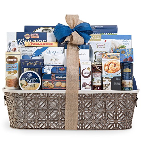 0098009493916 - HOUDINI THE V.I.P CLASSIC ELEGANCE GIFT BASKET SET - CHEESE, CRACKERS, CANDY AND CHOCOLATE COLLECTION