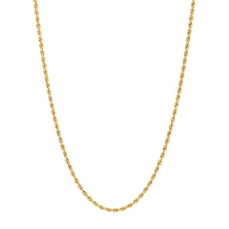 0098087788102 - BRILLIANCE FINE JEWELRY 10K YELLOW GOLD POLISHED ROPE CHAIN NECKLACE, 20”