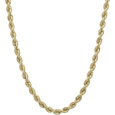 0098087796732 - BRILLIANCE FINE JEWELRY 10K YELLOW GOLD POLISHED ROPE CHAIN, 20”