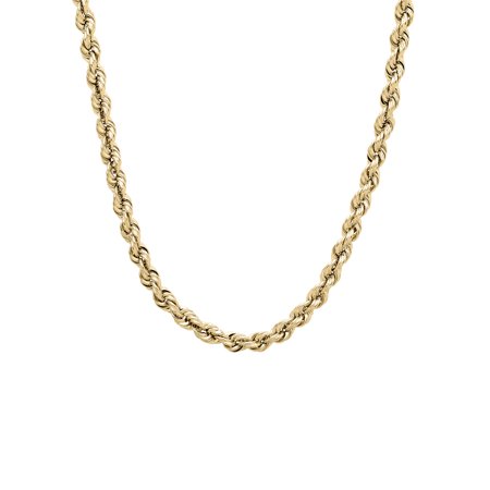 0098087809227 - BRILLIANCE FINE JEWELRY 10K YELLOW GOLD POLISHED ROPE CHAIN NECKLACE, 22”