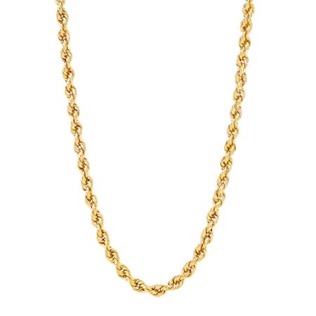 0098087823605 - BRILLIANCE FINE JEWELRY 10K YELLOW GOLD POLISHED ROPE CHAIN NECKLACE, 22”