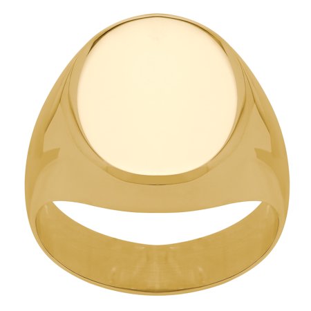 0098087893417 - BRILLIANCE FINE JEWELRY 10K YELLOW GOLD POLISHED OVAL SIGNET RING